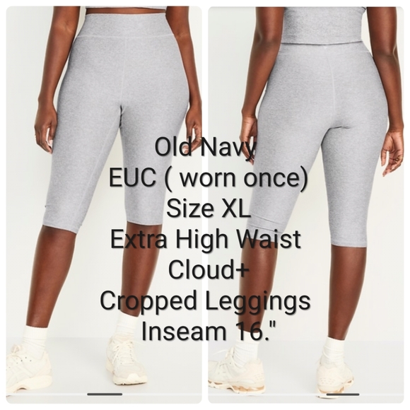 Old Navy Extra High Waist Cloud+ Cropped leggings size XL - Picture 1 of 4